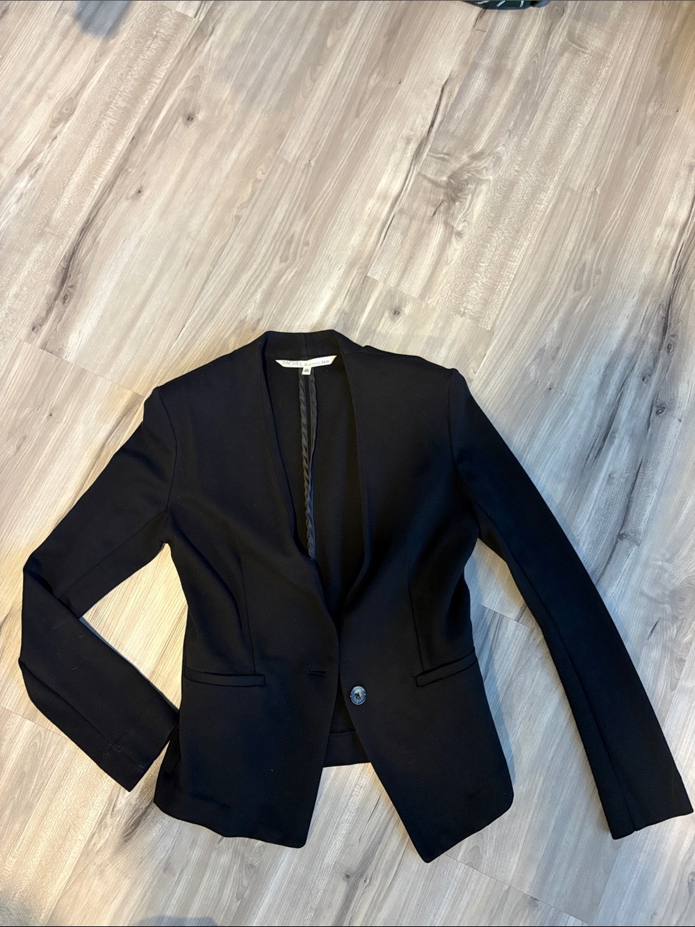 RACHEL Rachel Roy Black Single-Button Blazer